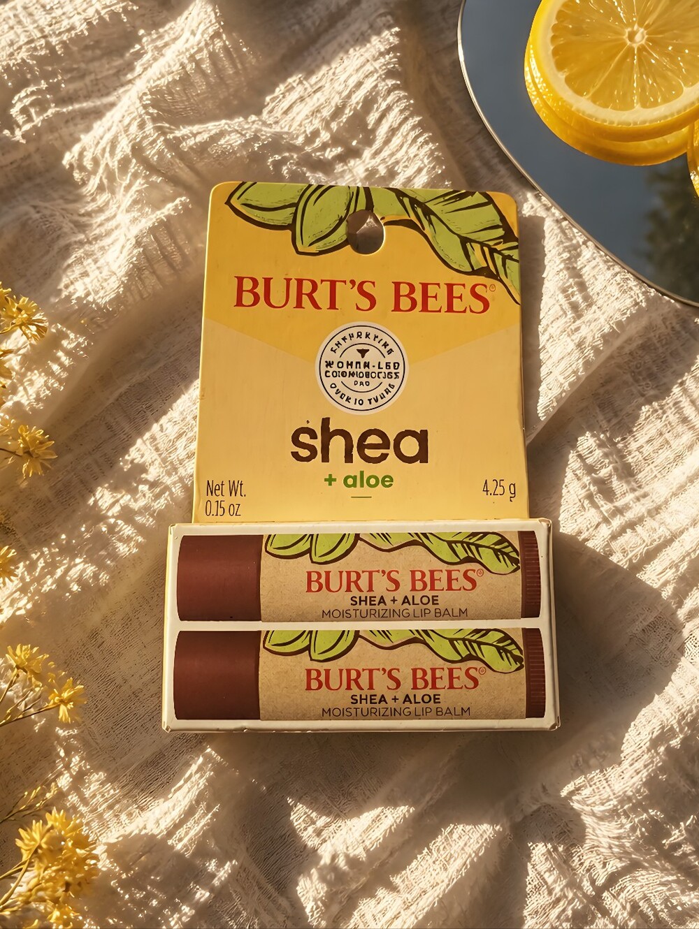 Burt's Bees Shea + Aloe Lip Balm Twin Pack - New